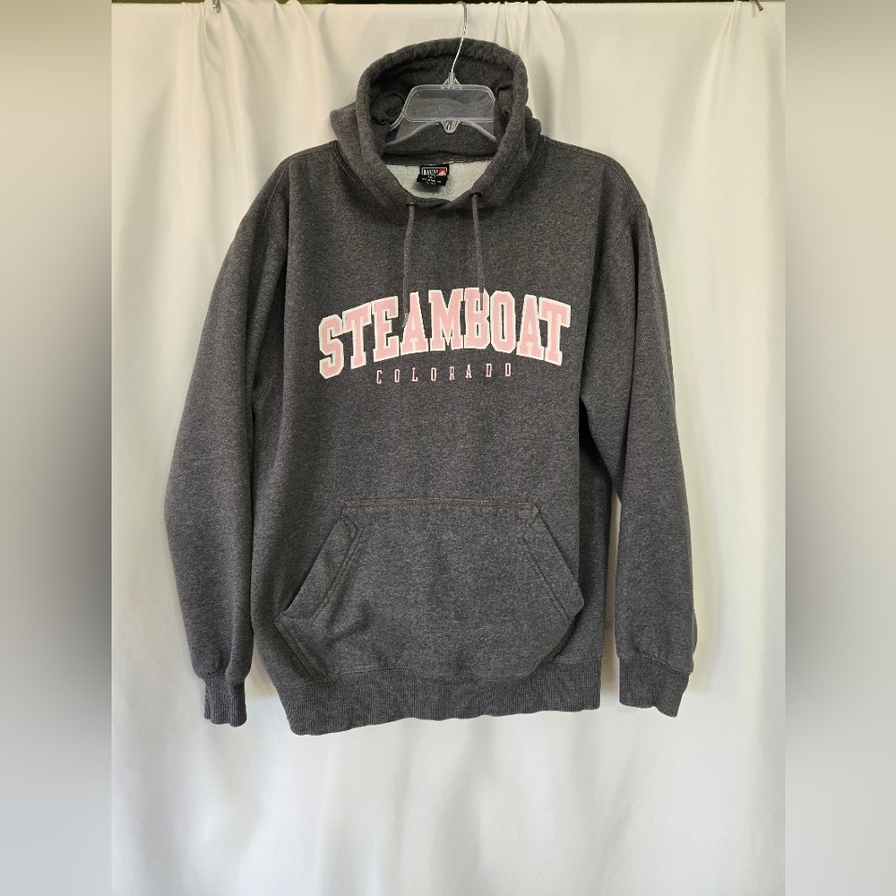 Steamboat  Outfitter Trading Co Gray/Pink Vacation Hoodie Size L